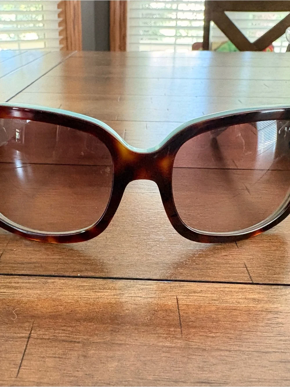 Ralph Lauren Tortoiseshell/Turquoise Sunglasses with Brown Gradient Lenses